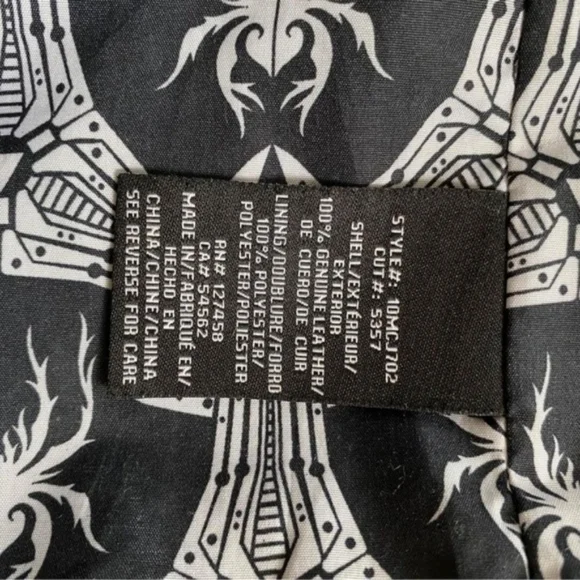 Affliction Black Premium Leather Motorcycle Jacket